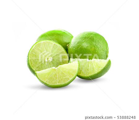 Lime isolated on white background Lime isolated on white background 53888248