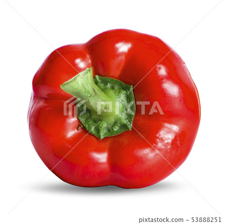 red pepper over white background red pepper over white background 53888251