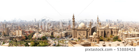 Panorama of Cairo, view on Mosque-Madrassa of Sultan Hassan 53888428