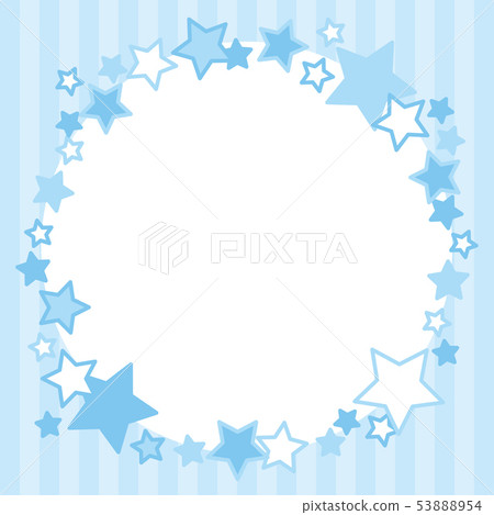 Pop star round frame [light blue] stripes 53888954