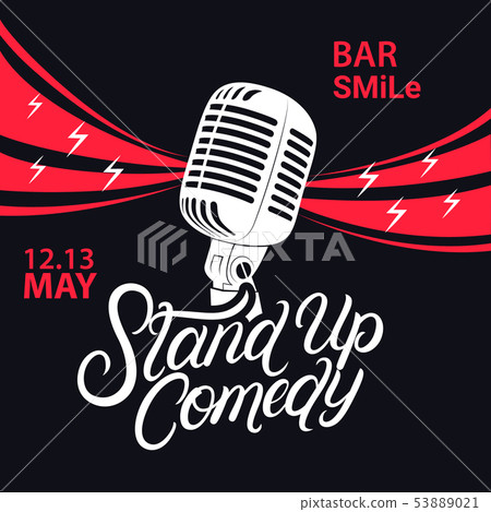 Stand up comedy hand written lettering Stand up comedy hand written lettering 53889021