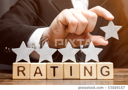Businessman puts the fifth star  53889187