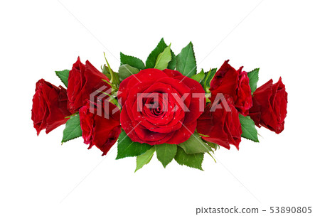 Red rose flowers arrangement Red rose flowers arrangement 53890805
