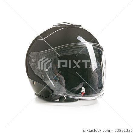 Open face motorcycle helmet. 53891385