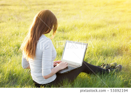 The girl works as a freelance traveler The girl works as a freelance traveler 53892194