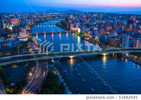 《Niigata Prefecture》 Niigata cityscape/night view 53892695