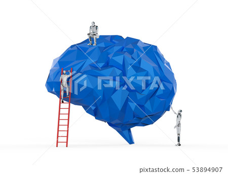 Robot with ai brain Robot with ai brain 53894907
