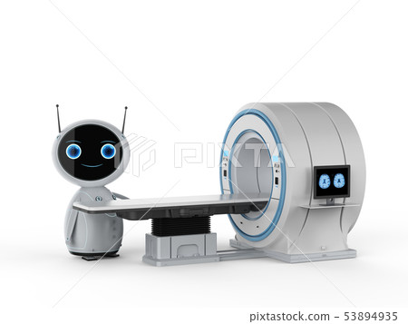 Robot with mri scan machine 53894935