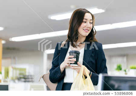 Woman Attendance Working Morning Office Business 53896806