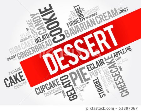 Dessert word cloud collage Dessert word cloud collage 53897067