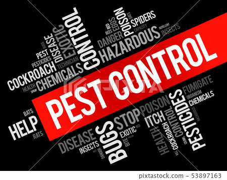 Pest Control word cloud collage 53897163
