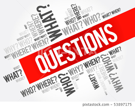 Questions word cloud background 53897175