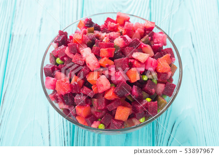 Traditional Russian salad vinaigrette 53897967