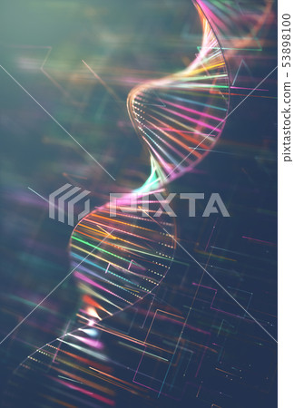 DNA Genetic Code Colorful 53898100
