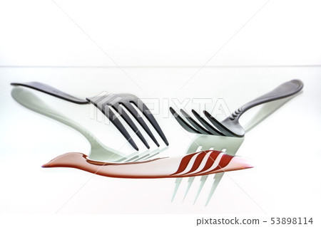 Two forks and reflection Two forks and reflection 53898114
