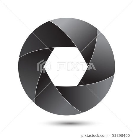 Vector illustration of camera shutter 53898400