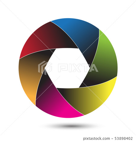 Vector illustration of camera shutter 53898402