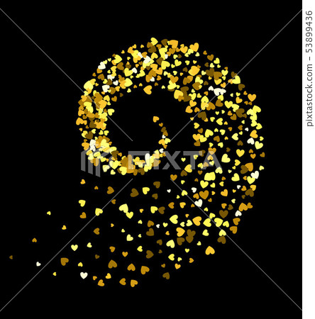 Abstract decoration vortex of hearts 53899436