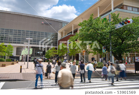 日本的橫濱都市風景我看多摩廣場站 53901569