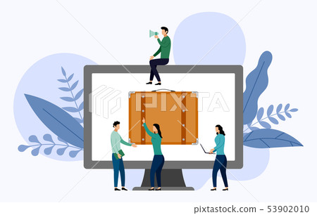 Packed suitcase with human concepts 53902010