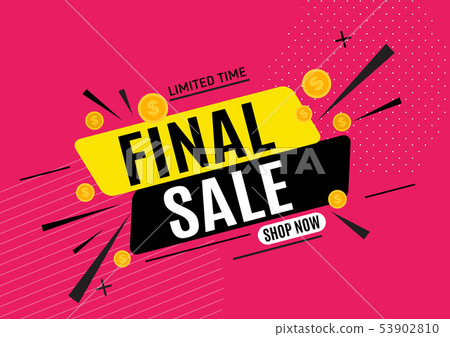 Final sale banner poster. Vector illustration 53902810