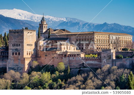 View of Alhambra Palace in Granada, Spain in Europe 53905080