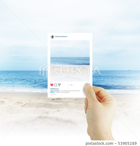 Summer background with frame, background of summer concept 53905289