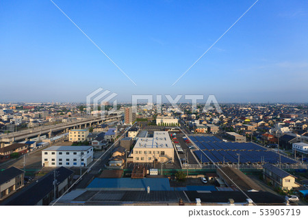 從群馬縣伊勢崎站附近一家旅館的窗戶望出去 從群馬縣伊勢崎站附近一家旅館的窗戶望出去 53905719
