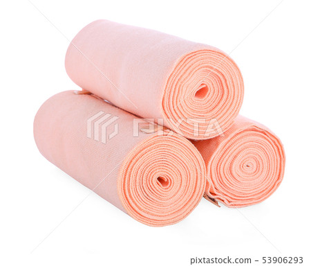Medical bandage roll isolated on white background Medical bandage roll isolated on white background 53906293