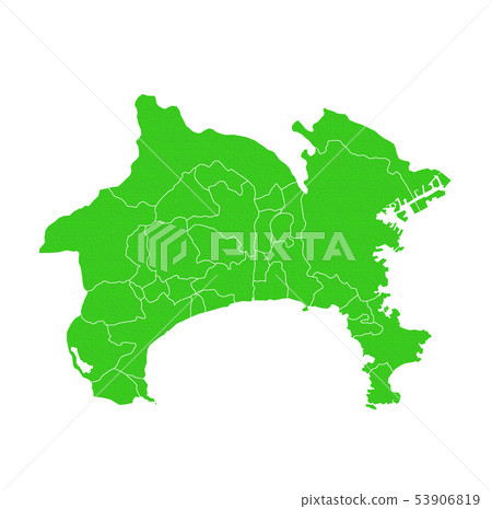 Kanagawa Prefecture Map - Stock Illustration [53906819] - PIXTA