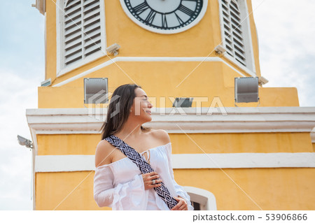 Woman in Cartagena de Indias at the Clock Tower 53906866