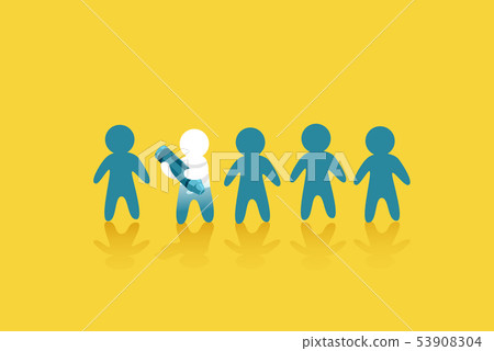 Paper Doll Peer Pressure Crayon Illustration Paper Doll Peer Pressure Crayon Illustration 53908304