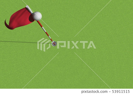 高爾夫（在一個洞前面） 53911515