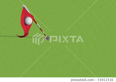 高爾夫（在一個洞前面） 53911516