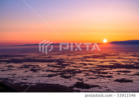 《Niigata Prefecture》 Echigo Plain at dawn 53911546