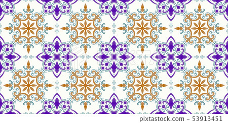 Vector damask seamless pattern background. Elegant luxury texture for wallpapers, backgrounds and Vector damask seamless pattern background. Elegant luxury texture for wallpapers, backgrounds and 53913451