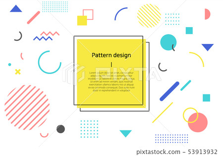 Various shapes pattern background 53913932