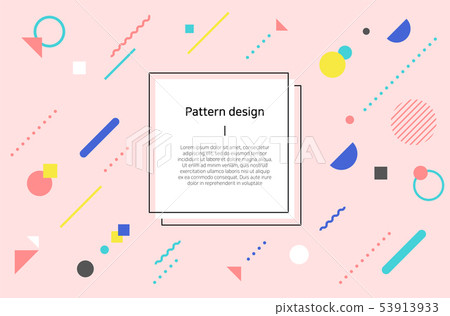 Various shapes pattern background 53913933