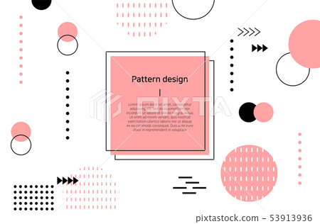 Various shapes pattern background 53913936