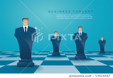 businessman chess figure business strategy  53914487