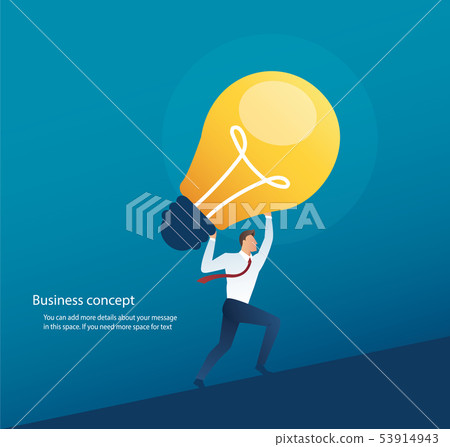businessman carrying light bulb businessman carrying light bulb 53914943
