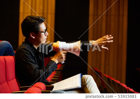 Young man stage director Young man stage director 53915081
