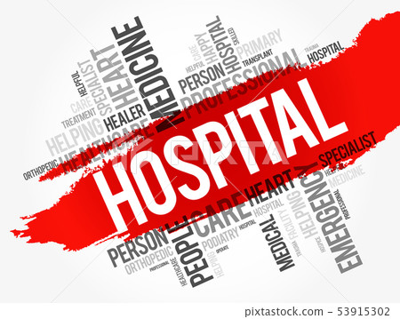 Hospital word cloud collage 53915302