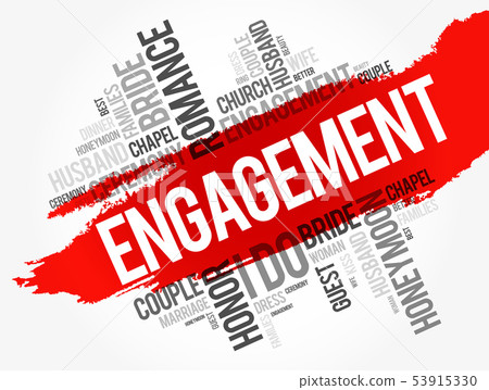 Engagement word cloud collage Engagement word cloud collage 53915330