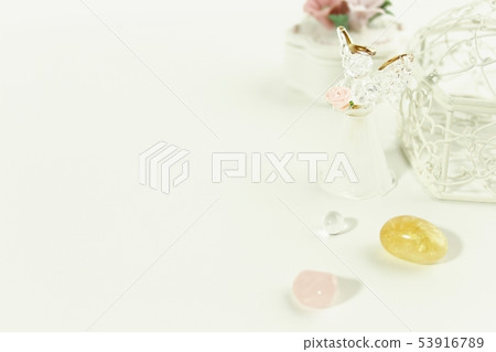 Power stone and glass angel figurine [Healing image] [White background] 53916789