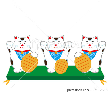 Cat beckoning cat cushion oval Cat beckoning cat cushion oval 53917683