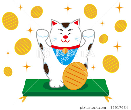 Cat beckoning cat cushion oval Cat beckoning cat cushion oval 53917684