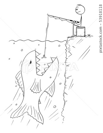 cartoon on net: Cartoon Fisherman Drawing