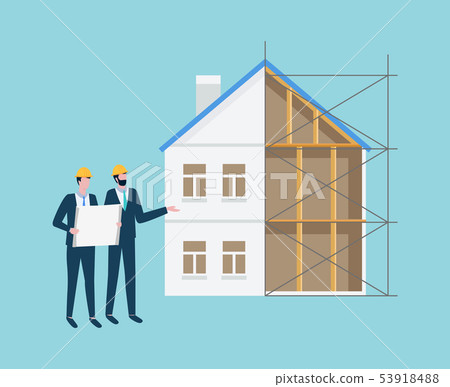 People Working on Constructing New Building Vector People Working on Constructing New Building Vector 53918488
