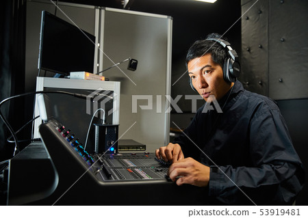 Young men stage operator 53919481